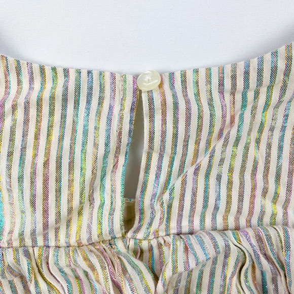 Cat & Jack | Beautiful Rainbow Metallic Cold Shoulder A-Frame Dress - Picture 7 of 10